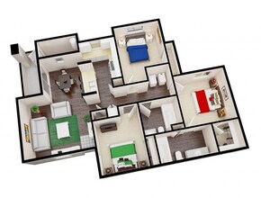 Three Bed Two Bath 2100 floor plan